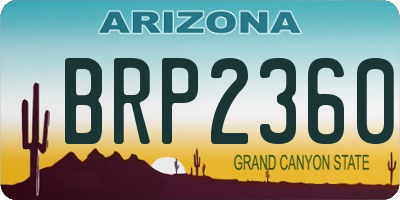 AZ license plate BRP2360