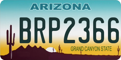 AZ license plate BRP2366