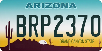 AZ license plate BRP2370