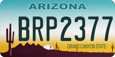 AZ license plate BRP2377