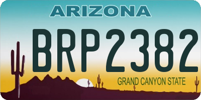 AZ license plate BRP2382