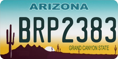 AZ license plate BRP2383
