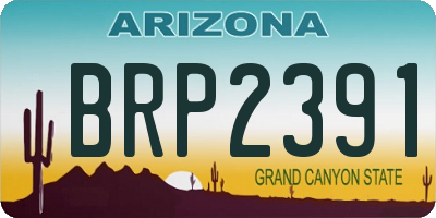 AZ license plate BRP2391