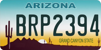 AZ license plate BRP2394
