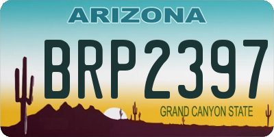 AZ license plate BRP2397