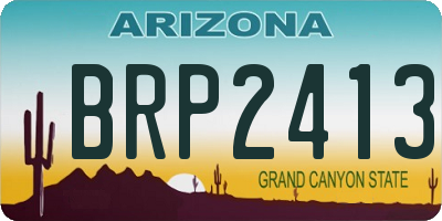 AZ license plate BRP2413