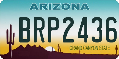 AZ license plate BRP2436