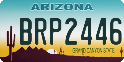 AZ license plate BRP2446