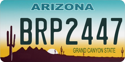AZ license plate BRP2447