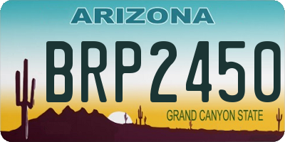 AZ license plate BRP2450