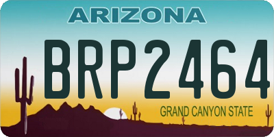 AZ license plate BRP2464
