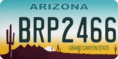 AZ license plate BRP2466
