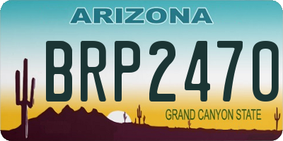 AZ license plate BRP2470