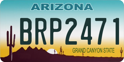 AZ license plate BRP2471