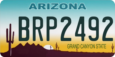 AZ license plate BRP2492