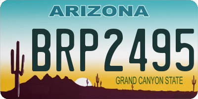 AZ license plate BRP2495