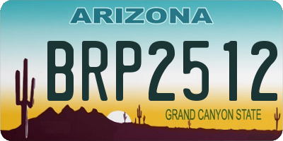AZ license plate BRP2512