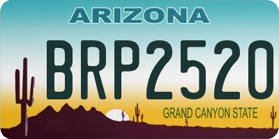 AZ license plate BRP2520