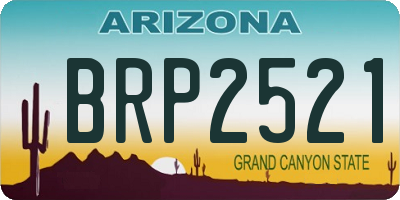 AZ license plate BRP2521