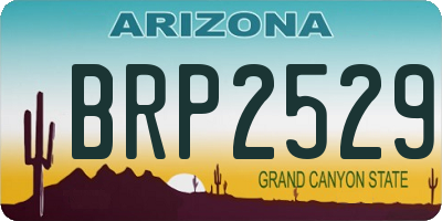 AZ license plate BRP2529
