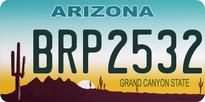 AZ license plate BRP2532