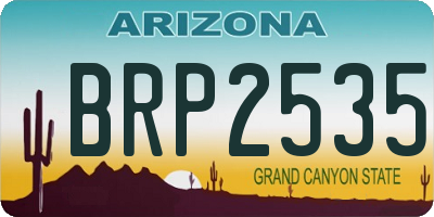 AZ license plate BRP2535