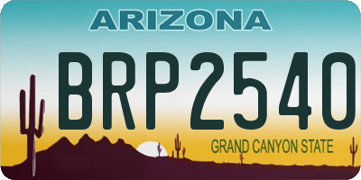 AZ license plate BRP2540
