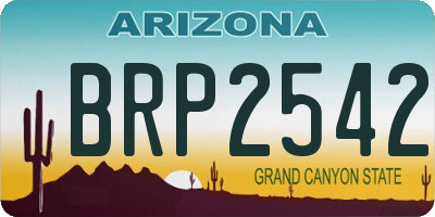 AZ license plate BRP2542