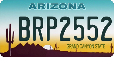 AZ license plate BRP2552