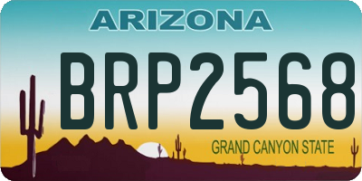 AZ license plate BRP2568