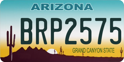 AZ license plate BRP2575