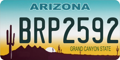 AZ license plate BRP2592