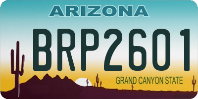 AZ license plate BRP2601