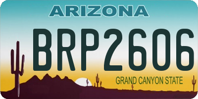 AZ license plate BRP2606