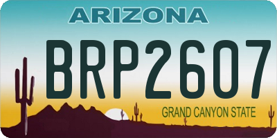 AZ license plate BRP2607