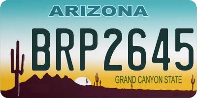 AZ license plate BRP2645