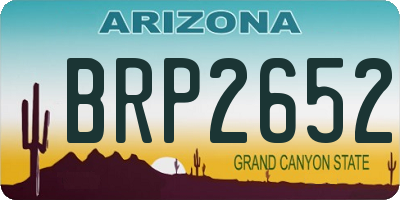 AZ license plate BRP2652