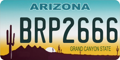 AZ license plate BRP2666