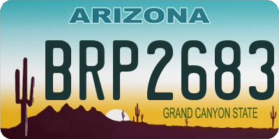 AZ license plate BRP2683