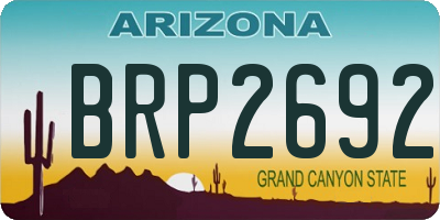 AZ license plate BRP2692