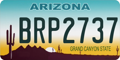AZ license plate BRP2737
