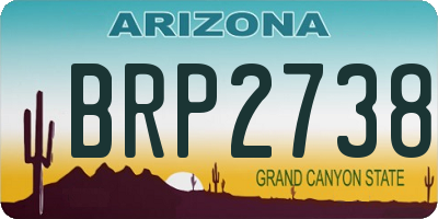 AZ license plate BRP2738