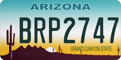 AZ license plate BRP2747