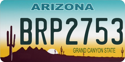 AZ license plate BRP2753