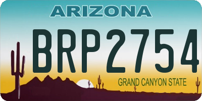 AZ license plate BRP2754