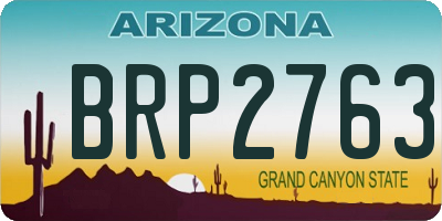 AZ license plate BRP2763