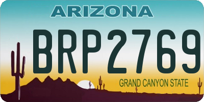 AZ license plate BRP2769