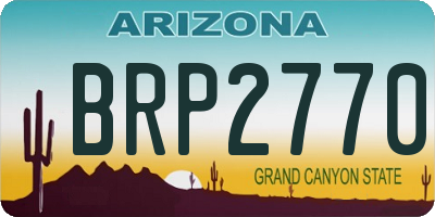 AZ license plate BRP2770