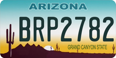 AZ license plate BRP2782