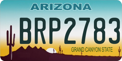 AZ license plate BRP2783